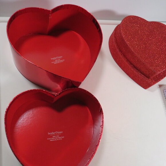 Gift Boxes (2) Glittered Top Metallic bottom (fits one inside the other) - Picture 6 of 7